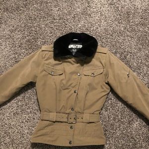 Nils faux suede and fur ski jacket